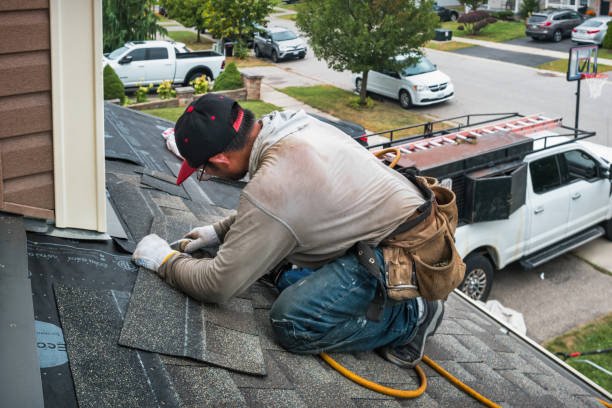 Professional Roof Inspection technician working in Mapleton Depot, PA